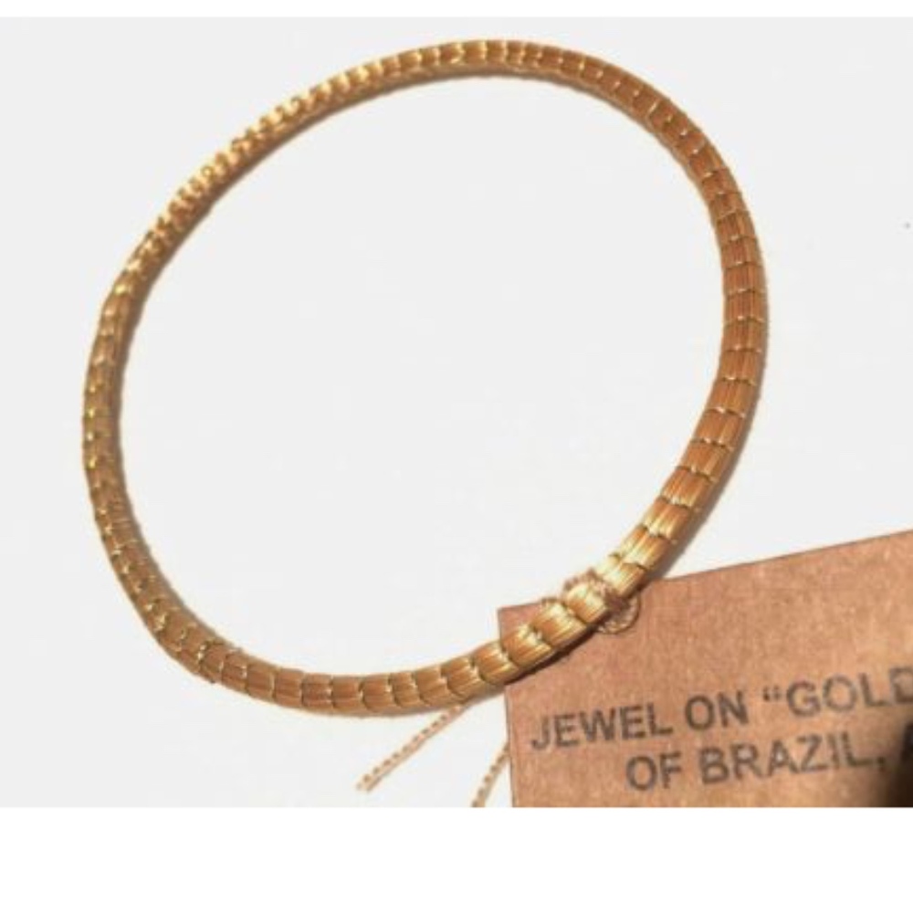 "Golden Grass" Art da Terra Skinny Bangle - Picture 2 of 3
